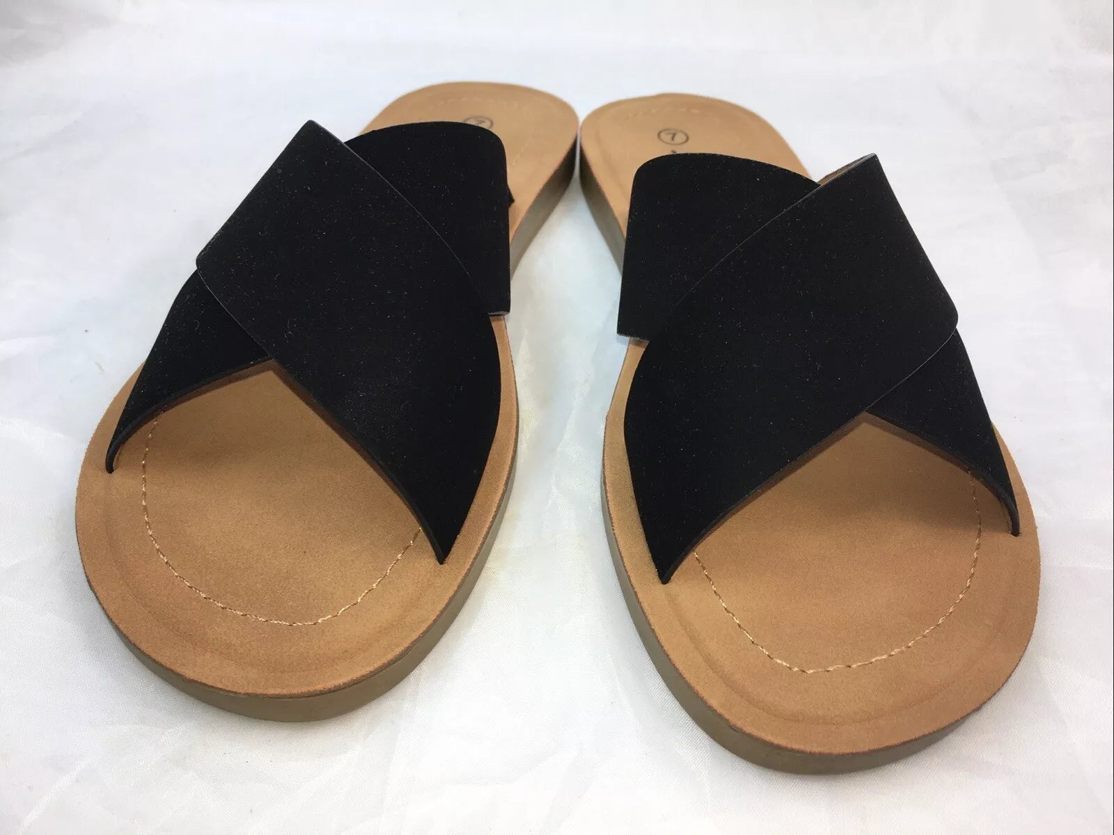 SODA-REFLECT-S NUBUCK PU X BANDS Flat Slide CASUAL Fashion Women Sandal Slip On