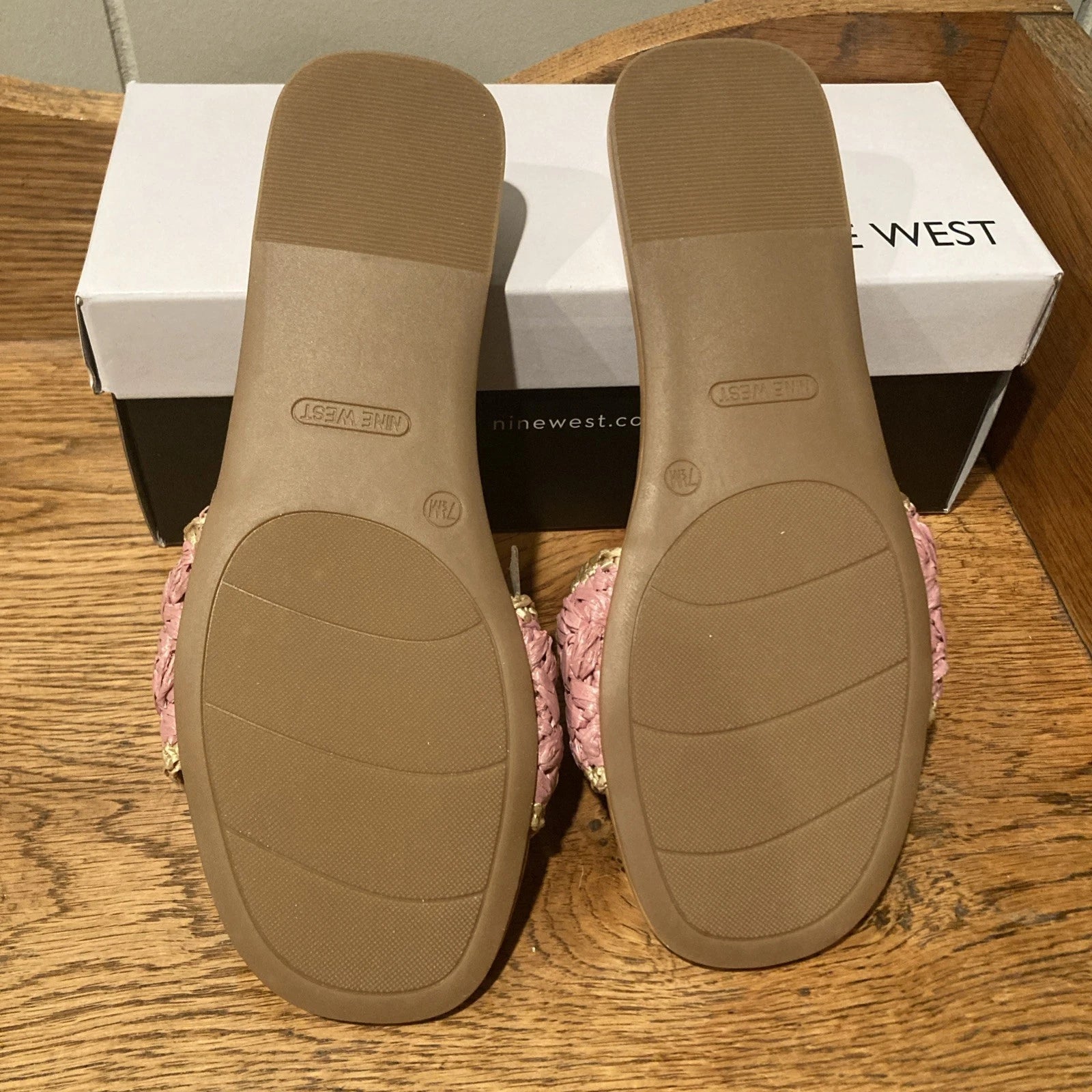 Nine West Women’s Size 7.5M Lolen5 Pink Slide Sandals Bohemian Style NWT