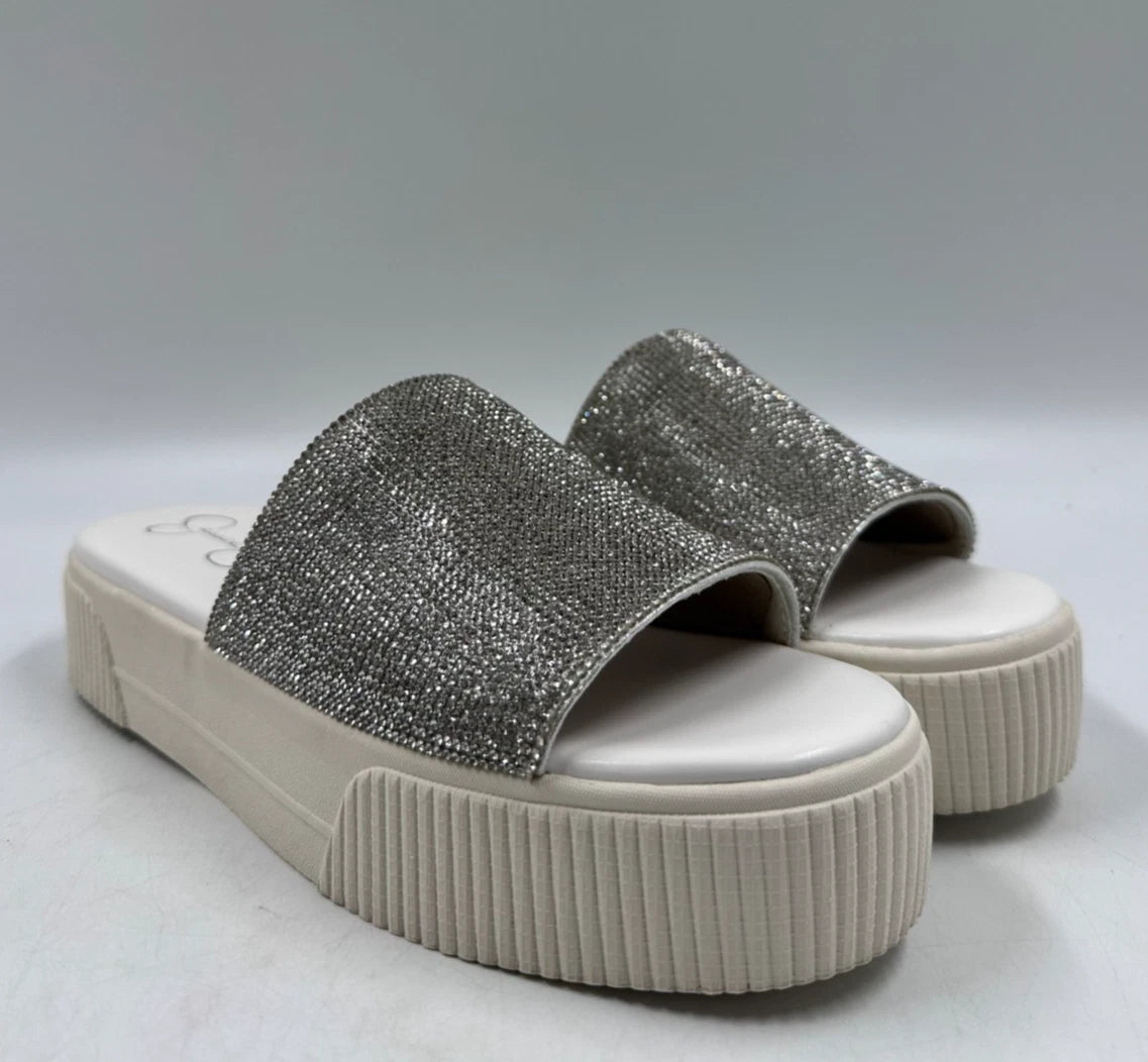 Jessica SImpson Women's Ezira Slip-On Chunky Casual Fashion Slides Size 8.5M