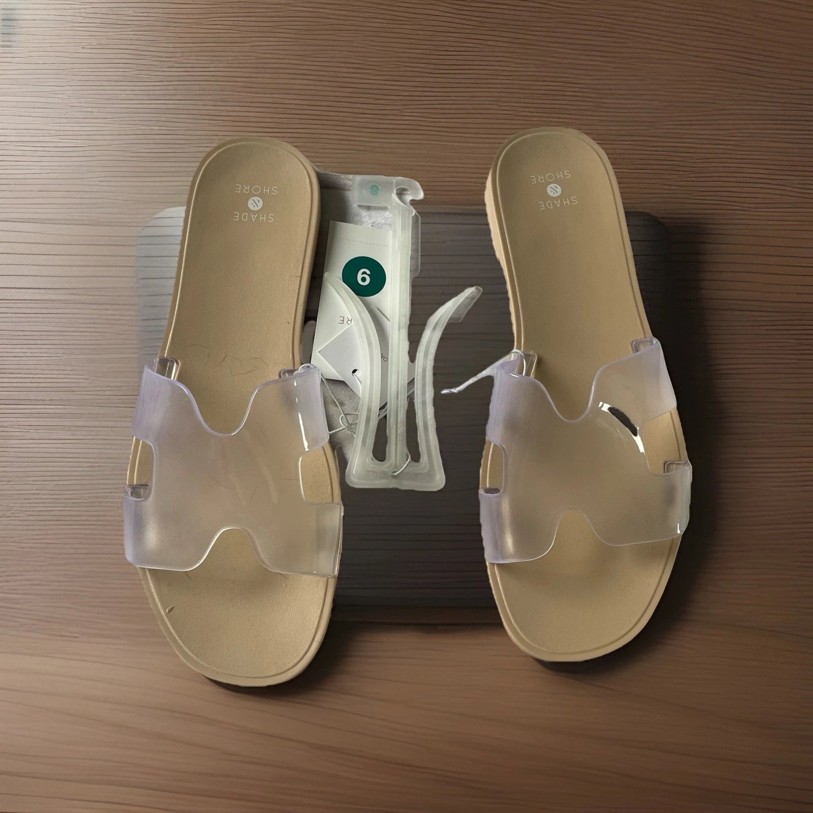 shade and shore 9 H Style Clear Sandals Designer Inspired New