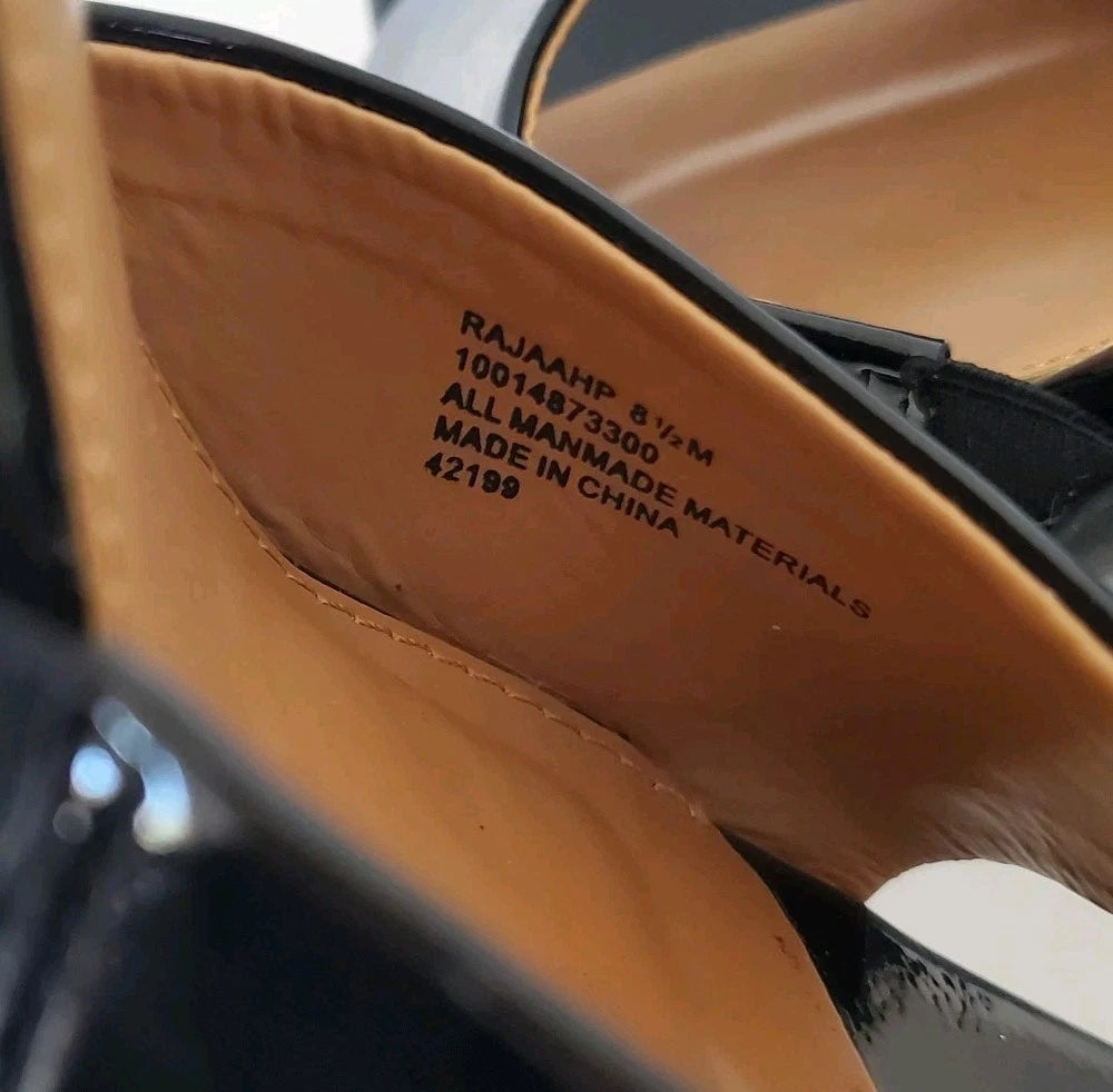 WILD PAIR 8.5 Rajaah 1" Platform 4 4/8" Flared Heel Slide Sandals Open Toe Sexy