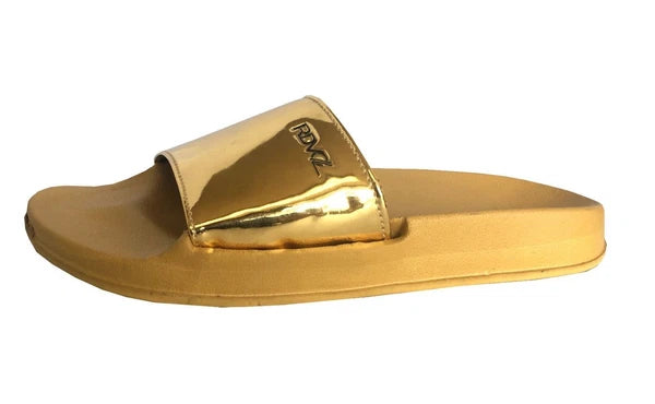 New Women's Metallic Fashion Slide Soft Rubber Bottom Beach Gym Pool Party-1818