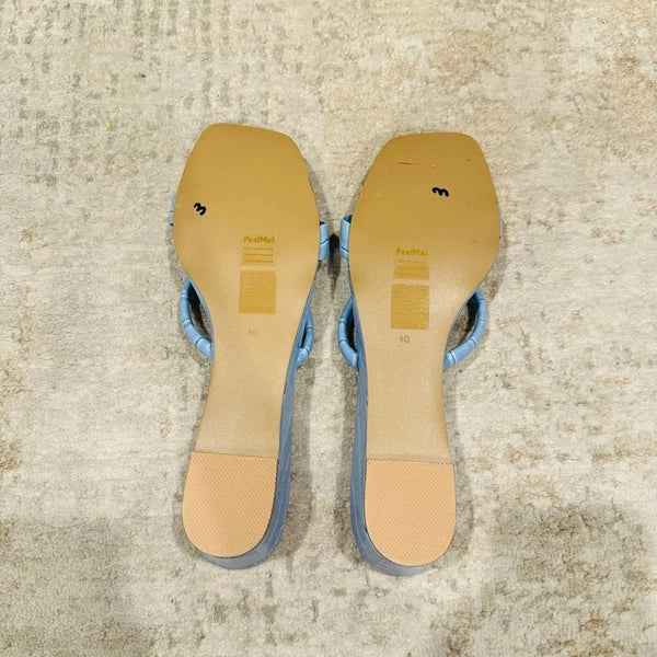 Song of Style fia sandal in Blue printed slide wedge sandal woman’s 10