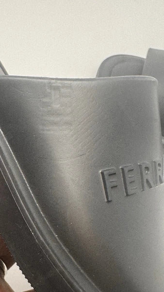 Salvatore Ferragamo Women’s Jelly Black Slide Sanal Size 9