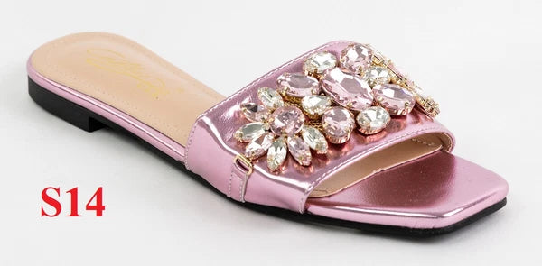 KARAUSA Fashion Bling Rhinestone  2 Buckles Sandal Slides, 2x$30, KARAUSA store