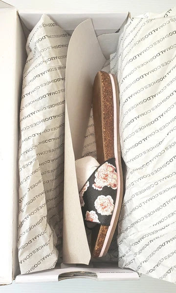 New Womens Aldo shoes Size 7 style sandals Aloha-56 flower pattern slides