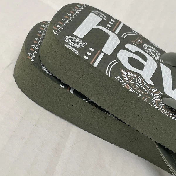 HAVAIANAS TOP LOGOMANIA FASHION FLIP FLOPS RUBBER THONG SANDALS Sz 41-42 US 9-10