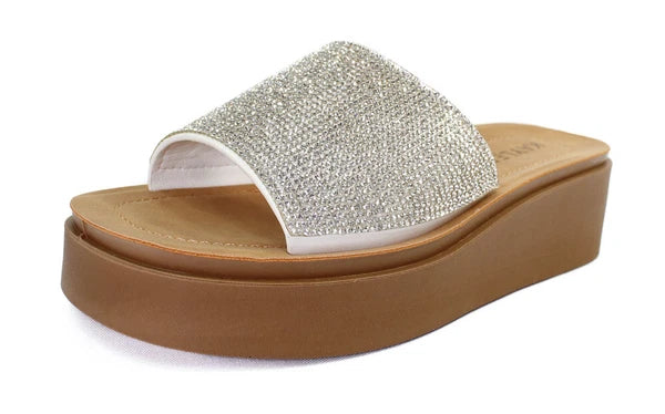 KARAUSA Fashion Bling Rhinestone Casual Slides Sandal