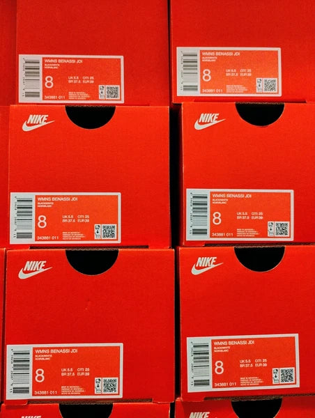 Nike Benassi Jdi Black White 343881-011 Women's # 6 Slide Sandals Gloss Fashion