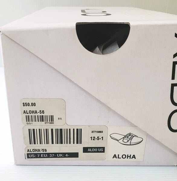 New Womens Aldo shoes Size 7 style sandals Aloha-56 flower pattern slides