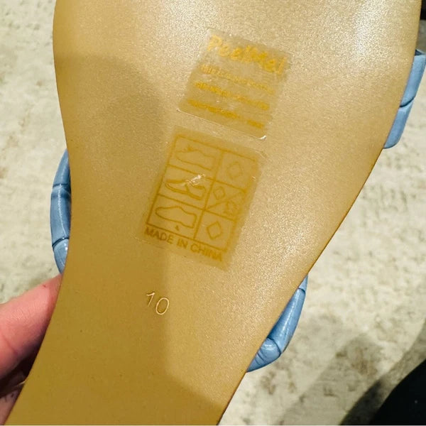 Song of Style fia sandal in Blue printed slide wedge sandal woman’s 10