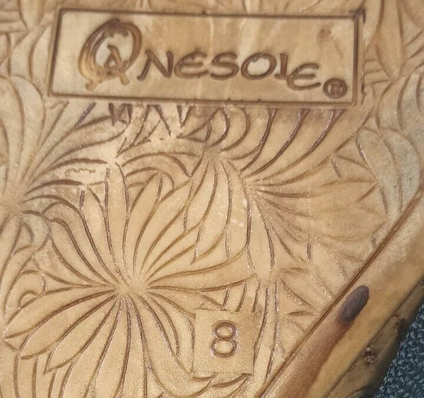 Onesole Quick Change Interchangeable Soft Step Cork Wedge Heels Shoe Sz 8