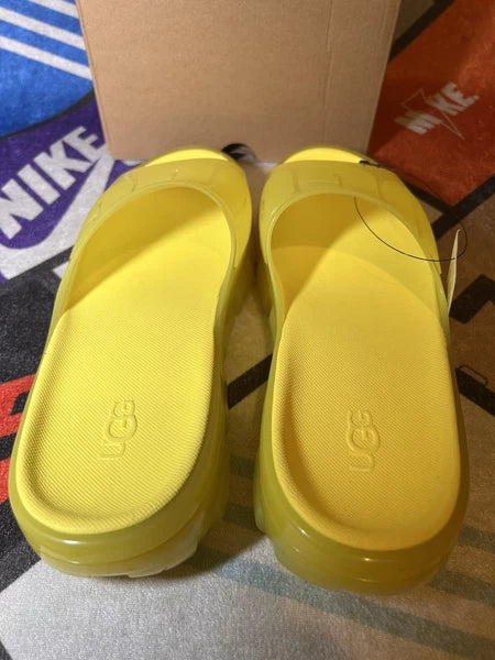 UGG Jella Clear Yellow Slides Size 8 Women’s