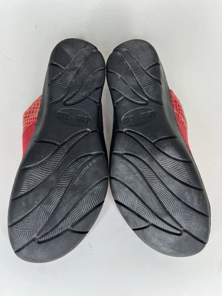 Helle Fashion Comfort Sandals Slides Wedge Heel Women Sz 38 US 7 Red Croc Spain