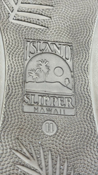 Island Slipper womens sandals black size 11 Hawaii.