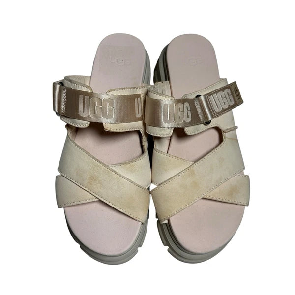 UGG Women’s Ashton Platform Slide Sandals Rose Nude Pink Size 8.5 1136785 Chunky