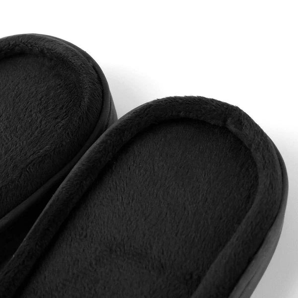 Women Fashion Warm Cozy Plush Indoor Anti Slip Slippers Open Toe Flat Sandals