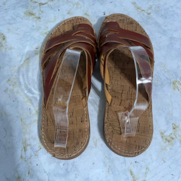 Korks Kork Ease Women's Sz 8M Shoes Brown Strappy Slides Comfort Fashion Sandals