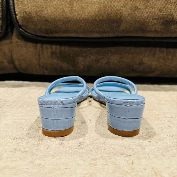 Song of Style fia sandal in Blue printed slide wedge sandal woman’s 10