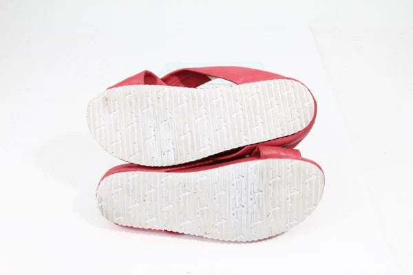 Women Flat Leather Sandals Flip Flop sz 8 Slide unique modern style J Shoes