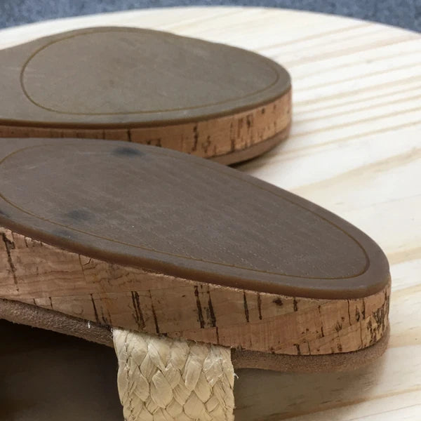 Style & Co. Sandals Womens 11 M Daliaa Wedge Slides Beige Faux Leather Cork NEW