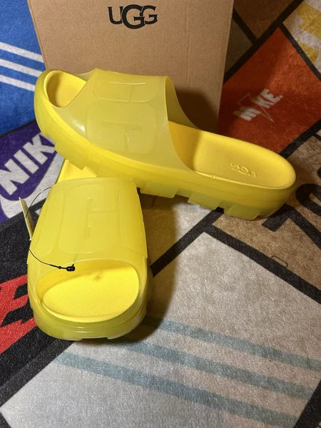UGG Jella Clear Yellow Slides Size 8 Women’s