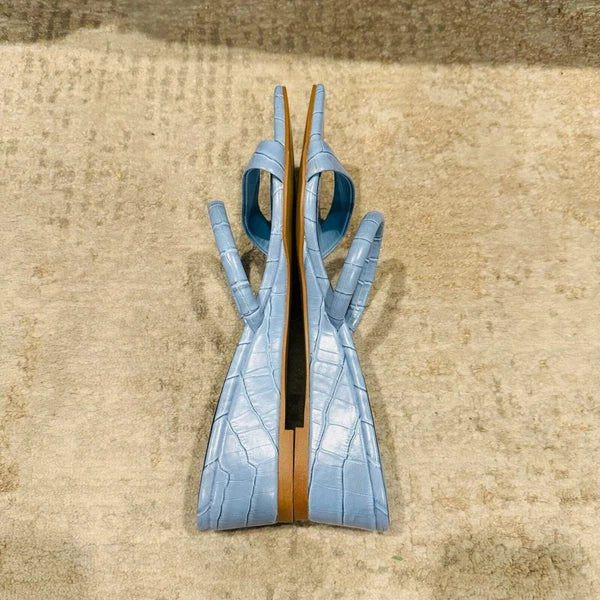 Song of Style fia sandal in Blue printed slide wedge sandal woman’s 10