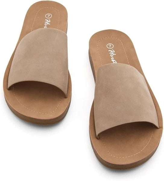 Herstyle Women’s Flat Sandals 2025 – Dressy Fashion Slides with Cushioned Size 9