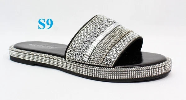 KARAUSA Fashion Bling Rhinestone  2 Buckles Sandal Slides, 2x$30, KARAUSA store
