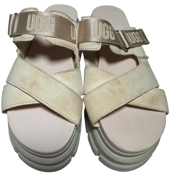 UGG Women’s Ashton Platform Slide Sandals Rose Nude Pink Size 8.5 1136785 Chunky