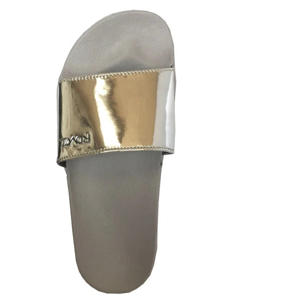New Women's Metallic Fashion Slide Soft Rubber Bottom Beach Gym Pool Party-1818
