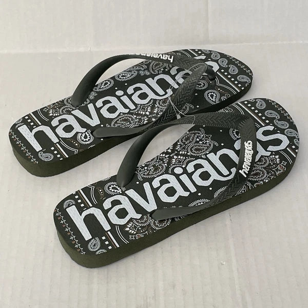 HAVAIANAS TOP LOGOMANIA FASHION FLIP FLOPS RUBBER THONG SANDALS Sz 41-42 US 9-10