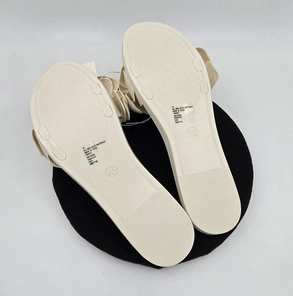 Shade & Shore Floral Slide on Women's Sandals Cream Jelly Style Size 10 - New