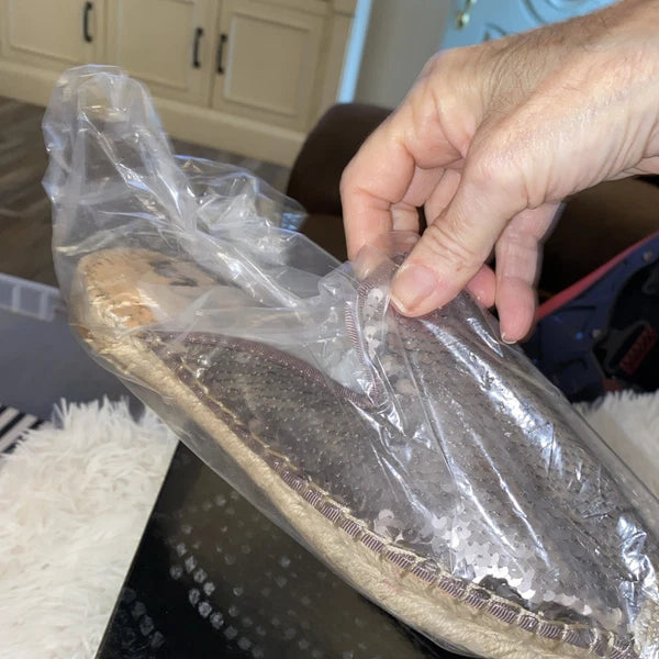 Sam Edelman Kerry Slip On Espadrille Slide Mule Flats Pewter Sequins Size 8 NIB