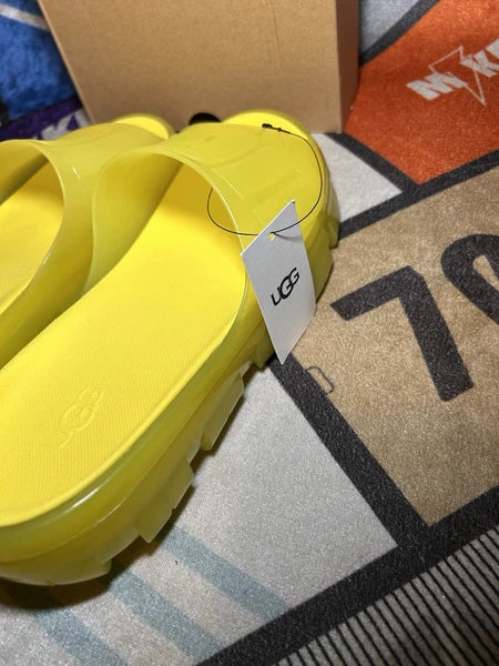 UGG Jella Clear Yellow Slides Size 8 Women’s