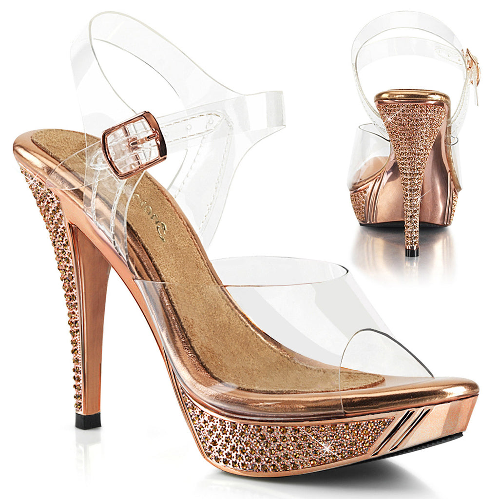 Pleaser Fabulicious 4" Heel Slide W/ Rhinestones Adult Women Sandals Elegant/408