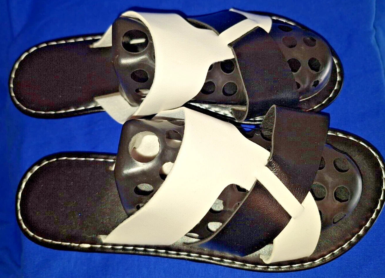 2 New Pairs Women Size * Slides Shoes Sandal White Footwear Fashion