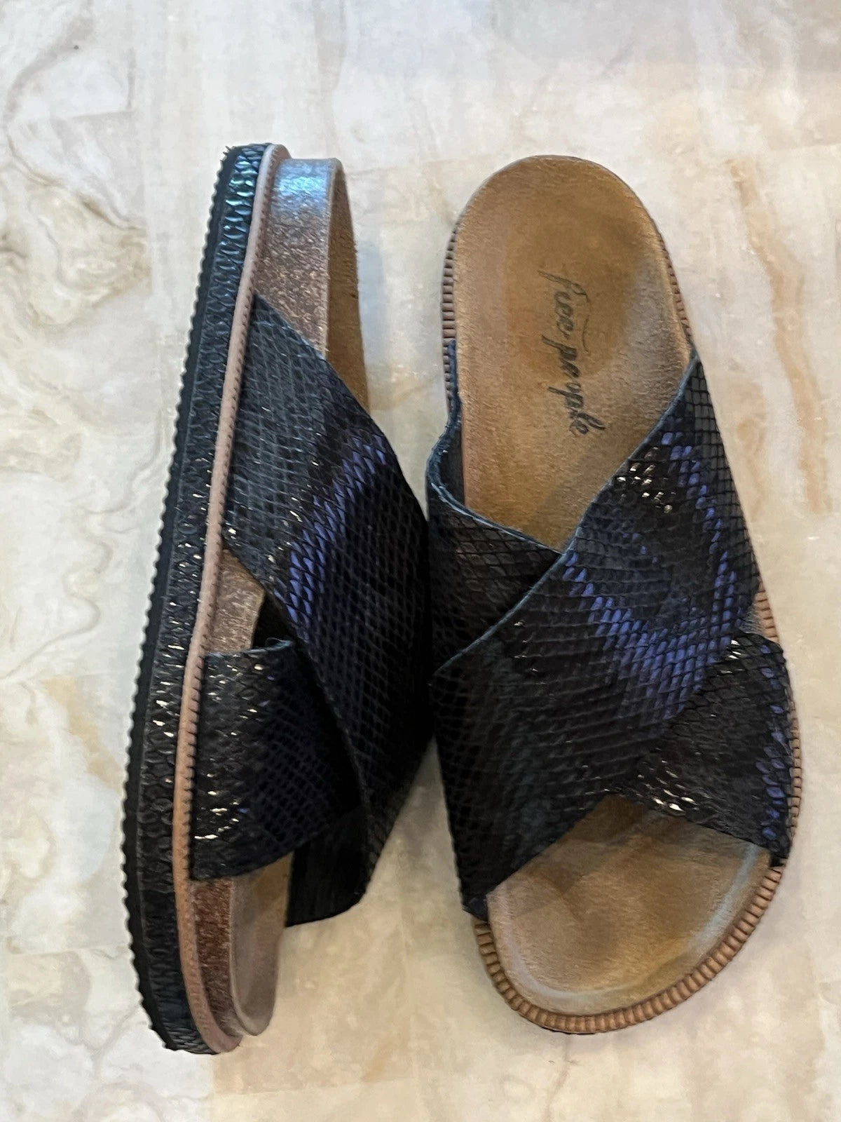 Free People Women’s Slides , Sandal , Snake Skin Style Size 39 Spain