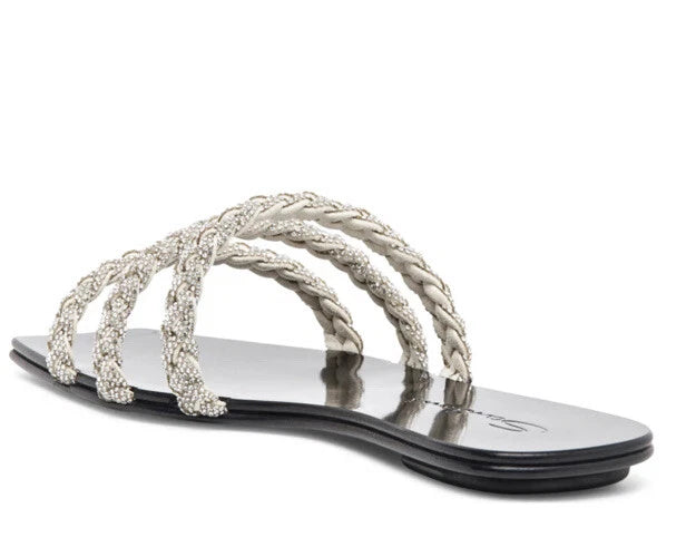 $650 Santoni Foster Slide Crystals Sandals Mules Flats 39.5 US 9.5 NEW