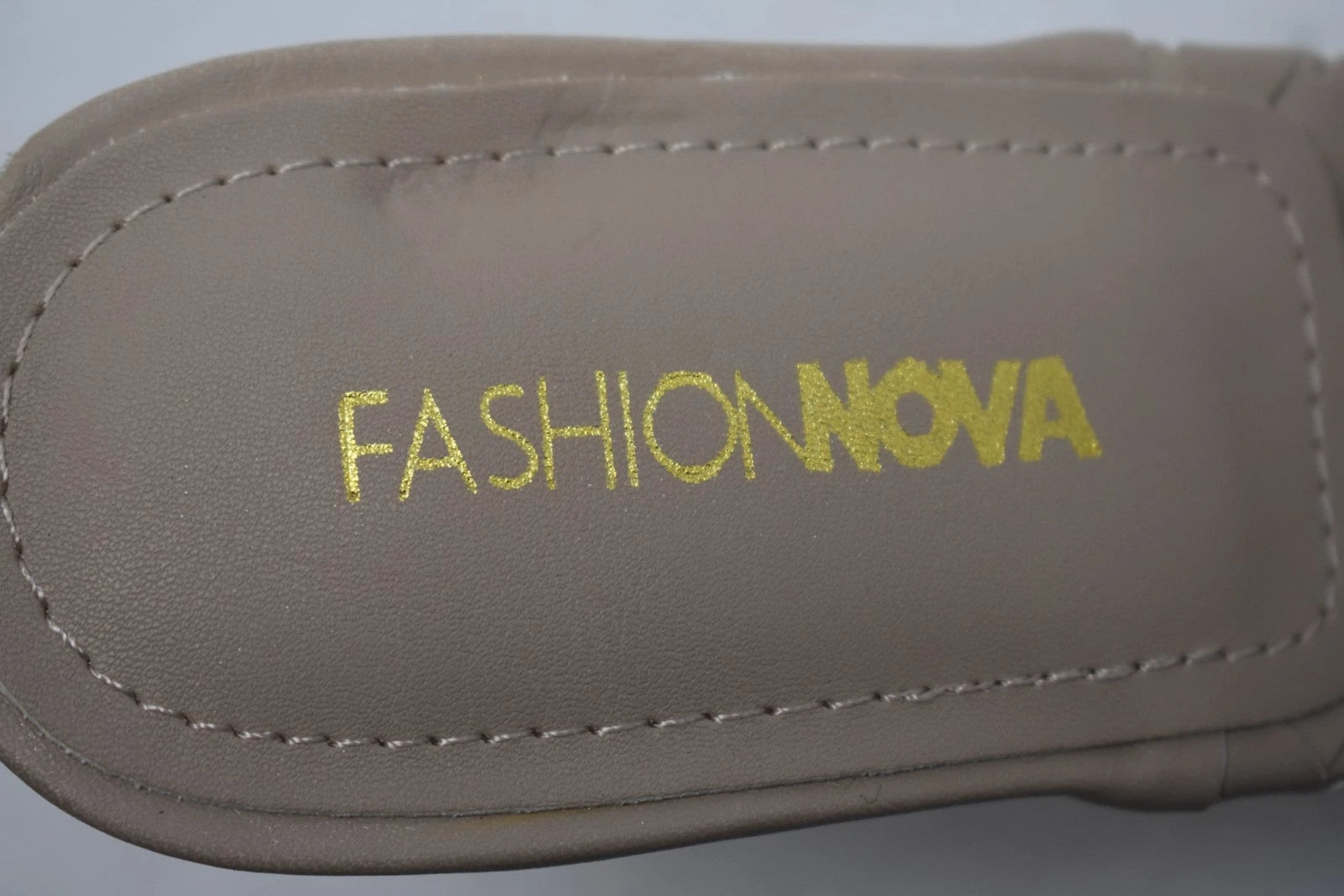 Fashion Nova Waveit Slip On Heel Sandals Nude Braided Strap Womens Sz 7