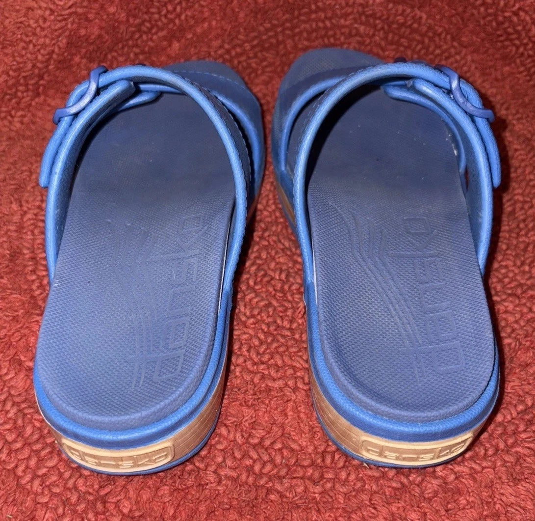 Dansko Women's Kandi Blue Sandal Slide Mule Size 7.5 - 8 M, Comfort & Style