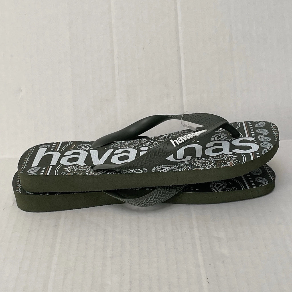 HAVAIANAS TOP LOGOMANIA FASHION FLIP FLOPS RUBBER THONG SANDALS Sz 41-42 US 9-10