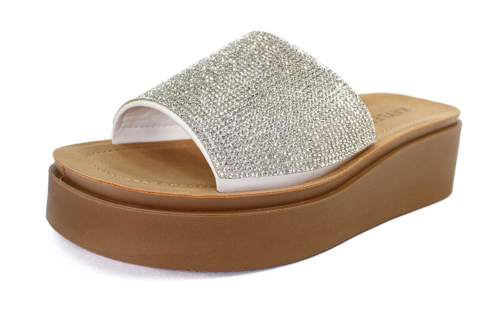 KARAUSA Fashion Bling Rhinestone Casual Slides Sandal
