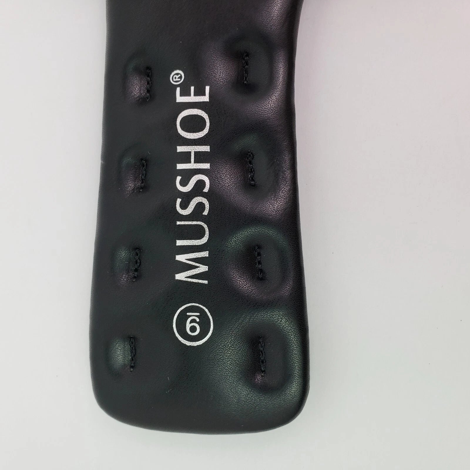 Musshoe Womens Size 9 Black Bow Slip On Formal Fashion Slide Flat Sandals