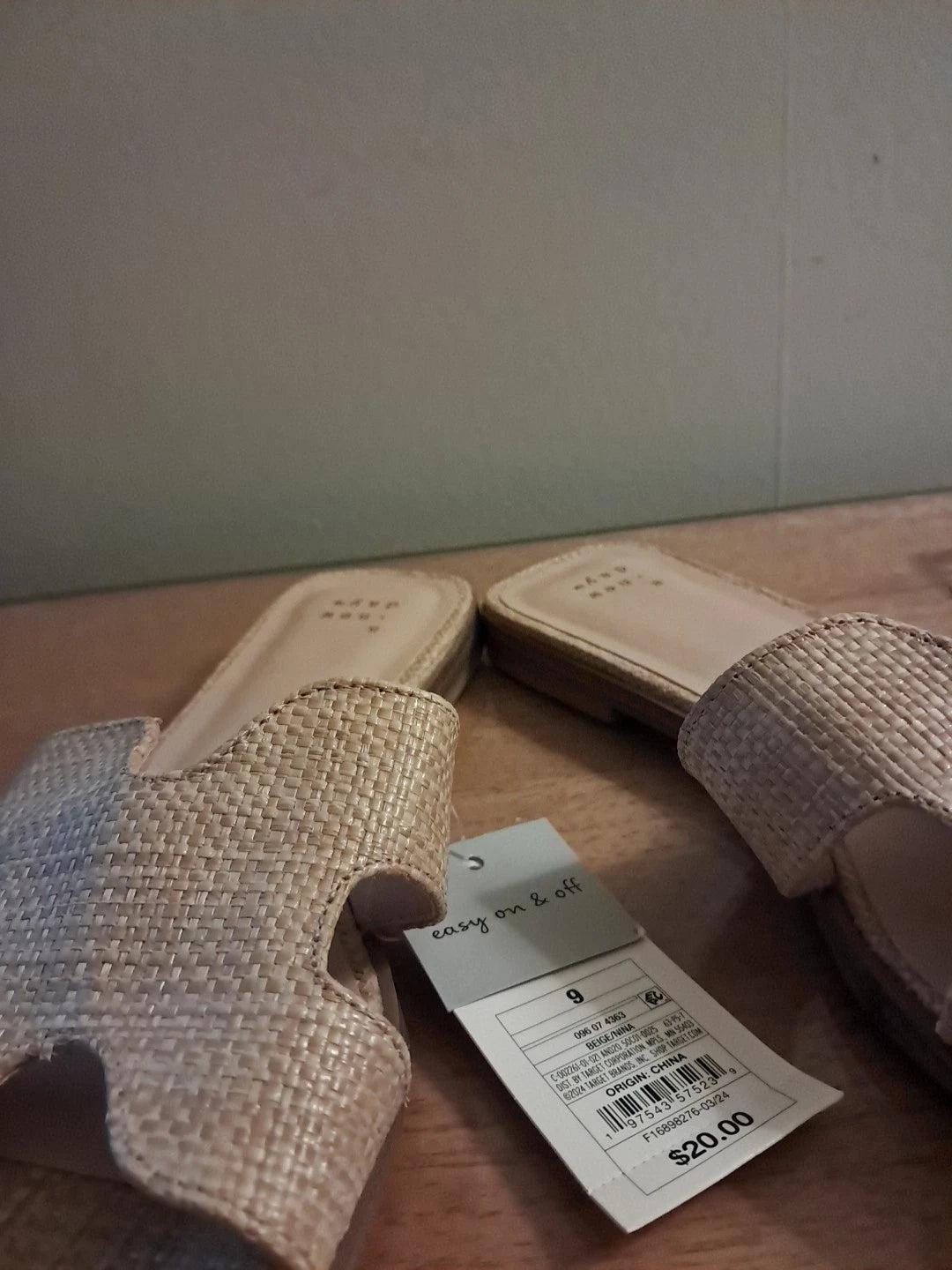 A New Day Easy On And Off Sandles  Size 9