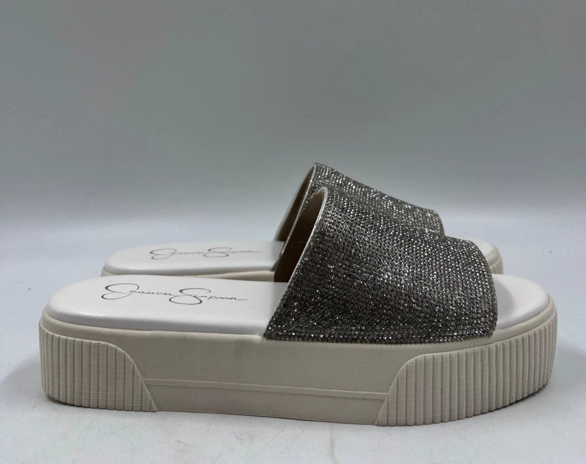 Jessica SImpson Women's Ezira Slip-On Chunky Casual Fashion Slides Size 8.5M
