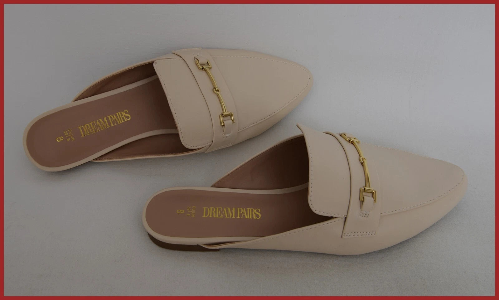 DREAM PAIRS Women's Fashion CLASSY CREAM COLORED BUCKLE Design Slides Sandals S8