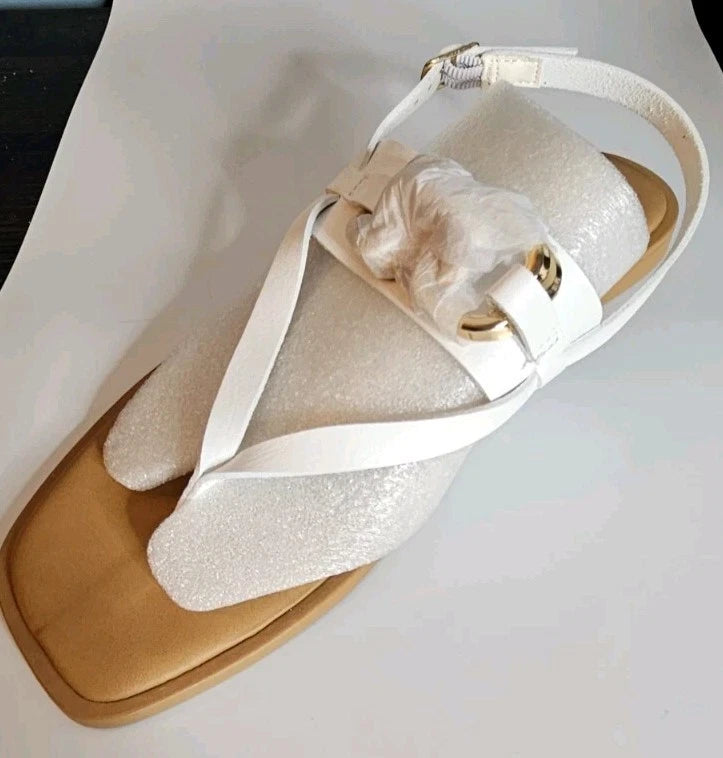 FITORY Womens Flat Adjustable Strap Sandals With Casual Fashion Slingback Slides