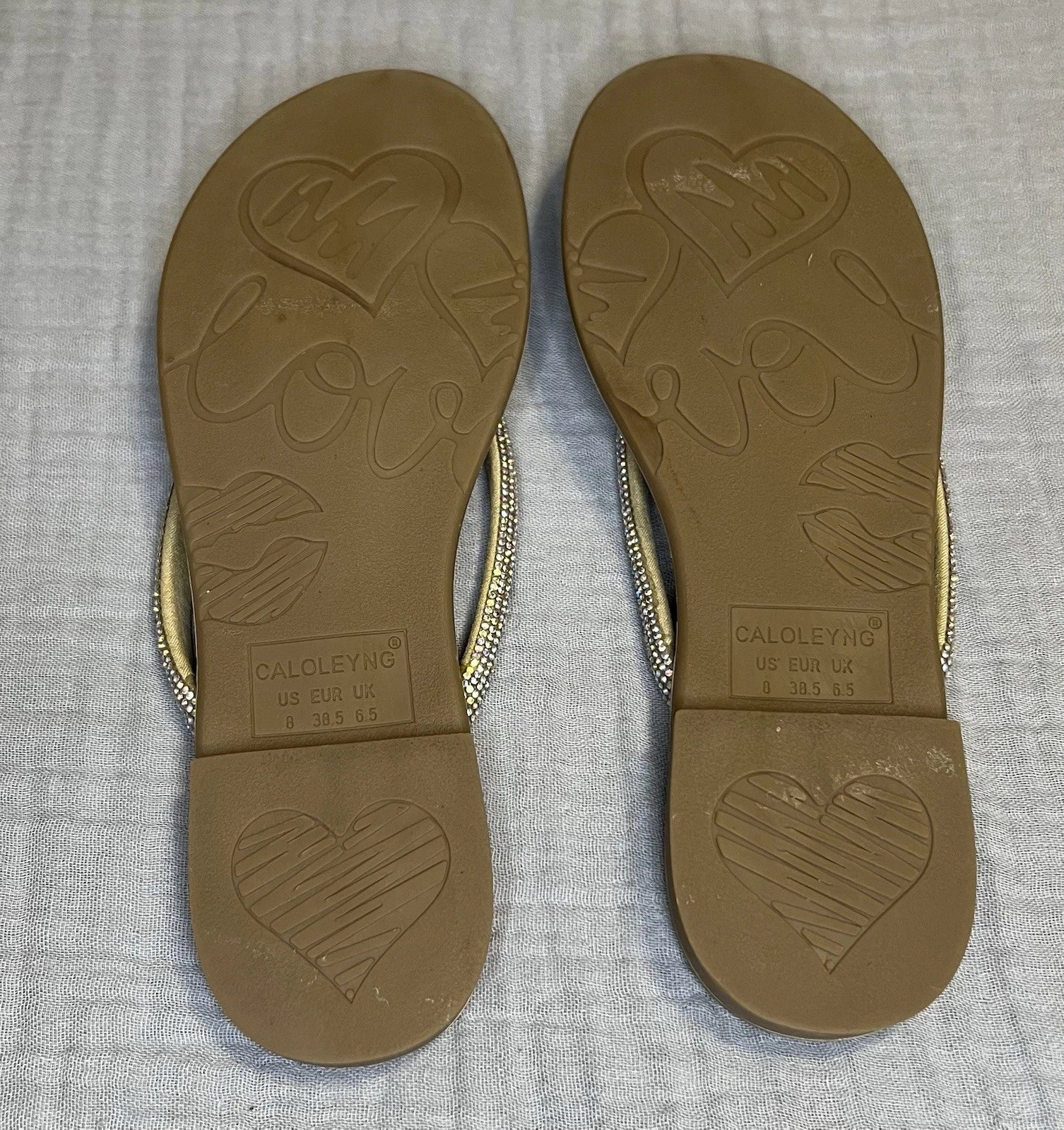 caloleyng Womens Microfiber Leather Dress Flat Sandals Summer Fashion Slide Gold