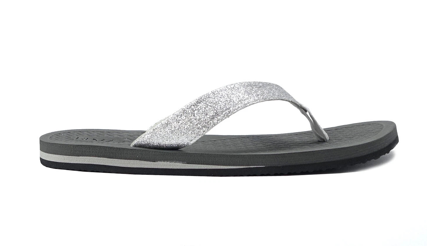 New Womens Double-Strap Braided Beach Sandal UltraSoft Glitter Fashion Flip Flop